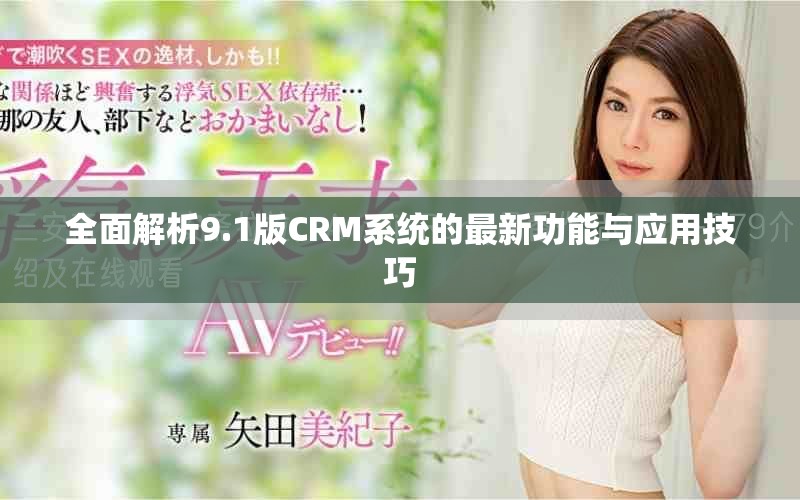 全面解析9.1版CRM系统的最新功能与应用技巧