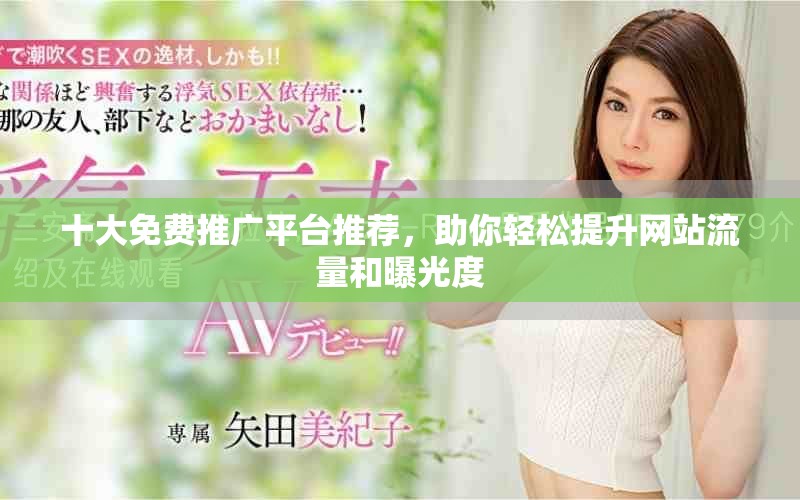 十大免费推广平台推荐，助你轻松提升网站流量和曝光度